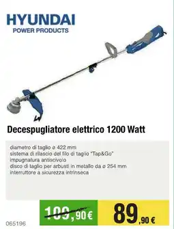 Handy fai da te HYUNDAI Decespugliatore elettrico 1200 Watt offerta