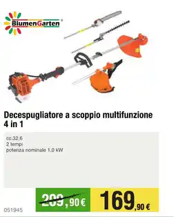 Handy fai da te BlumenGarten Decespugliatore a scoppio multifunzione 4 in 1 offerta