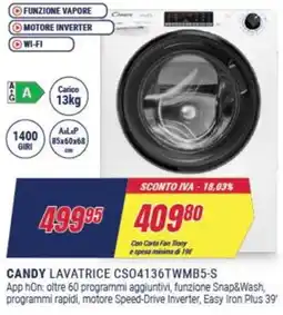 Trony CANDY LAVATRICE CS04136TWMB5-S offerta