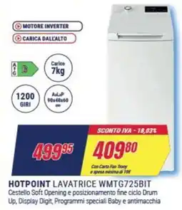 Trony HOTPOINT LAVATRICE WMTG725BIT offerta