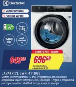 Trony Electrolux LAVATRICE EW7F411BG3 offerta