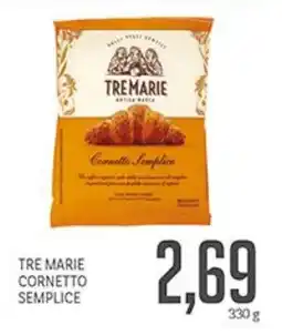 Supermercati Piccolo Tre marie cornetto semplice offerta