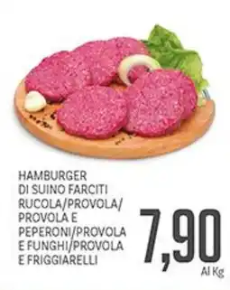 Supermercati Piccolo Hamburger di suino farciti rucola/provola/ provola e peperoni/provola e funghi/provola e friggiarelli offerta