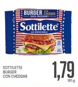 Supermercati Piccolo Sottilette burger con cheddar offerta