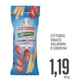 Supermercati Piccolo Citterio snack salamini e grissini offerta