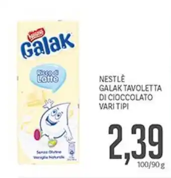 Supermercati Piccolo Nestlé galak tavoletta di cioccolato offerta