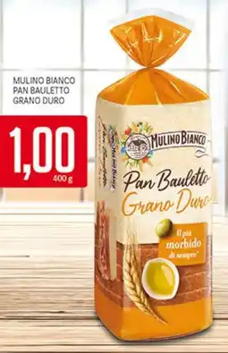 Supermercati Piccolo Mulino bianco pan bauletto grano duro offerta