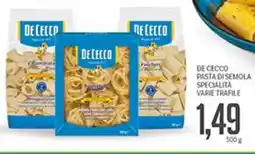 Supermercati Piccolo De cecco pasta di semola specialita offerta
