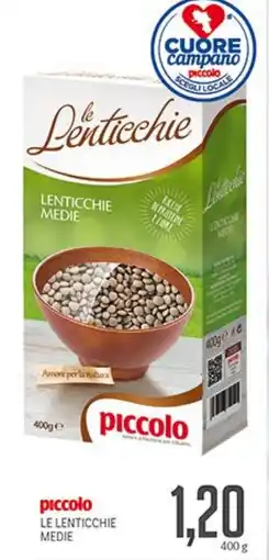 Supermercati Piccolo Piccolo le lenticchie medie offerta