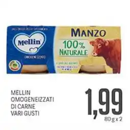 Supermercati Piccolo Mellin omogeneizzati di carne offerta