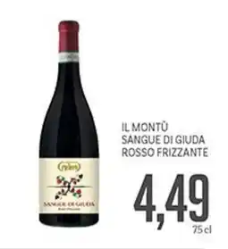 Supermercati Piccolo Il montù sangue di giuda rosso frizzante offerta