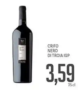 Supermercati Piccolo Crifo nero di troia igp offerta