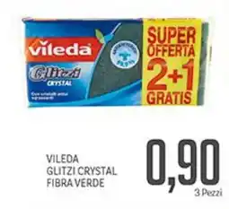 Supermercati Piccolo Vileda glitzi crystal fibra verde offerta