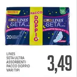 Supermercati Piccolo Lines seta ultra assorbenti pacco doppio offerta