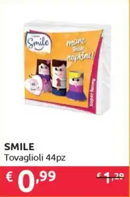 Ipersoap SMILE Tovaglioli 44pz offerta