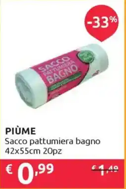 Ipersoap PIÙME Sacco pattumiera bagno offerta