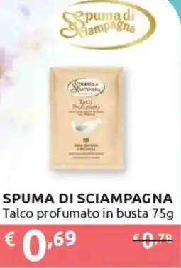 Ipersoap SPUMA DI SCIAMPAGNA Talco profumato in busta offerta