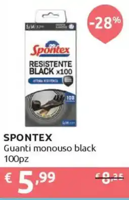 Ipersoap SPONTEX Guanti monouso black 100pz offerta