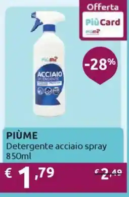 Ipersoap PIÙME Detergente acciaio spray offerta