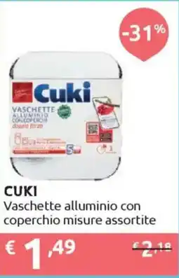 Ipersoap CUKI Vaschette alluminio con coperchio offerta