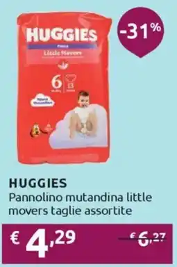 Ipersoap HUGGIES Pannolino mutandina little movers offerta
