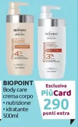 Ipersoap BIOPOINT Body care crema corpo offerta