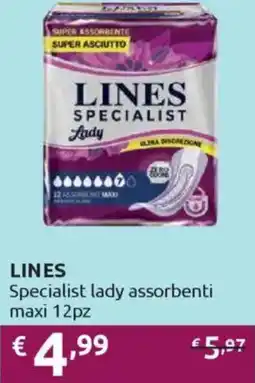 Ipersoap LINES Specialist lady assorbenti maxi offerta