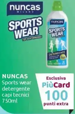 Ipersoap NUNCAS Sports wear detergente capi tecnici offerta