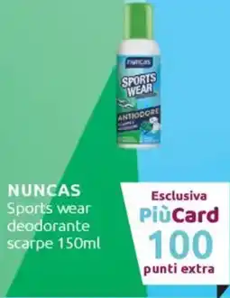 Ipersoap NUNCAS Sports wear deodorante scarpe offerta