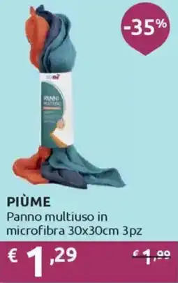 Ipersoap PIÙME Panno multiuso in microfibra 30x30cm offerta