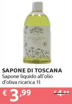 Ipersoap SAPONE DI TOSCANA Sapone liquido all'olio d'oliva ricarica offerta