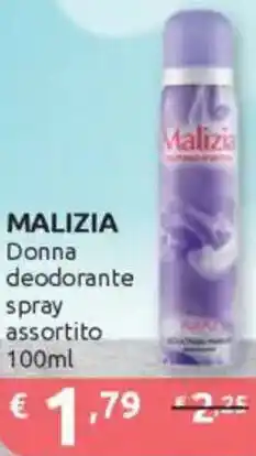 Ipersoap Malizia Donna deodorante spray offerta