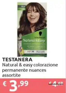 Ipersoap TESTANERA Natural & easy colorazione permanente nuances offerta