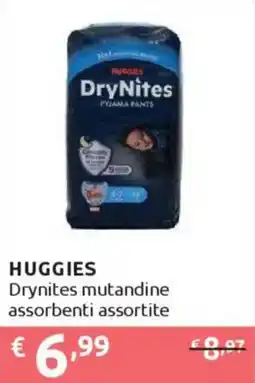 Ipersoap HUGGIES Drynites mutandine assorbenti offerta