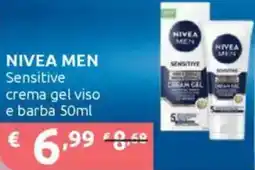 Ipersoap NIVEA MEN Sensitive crema gel viso e barba offerta