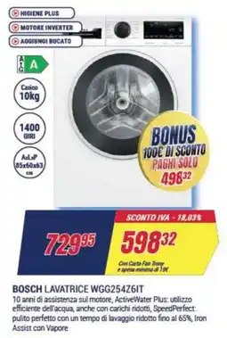 Trony BOSCH LAVATRICE WGG254Z6IT offerta