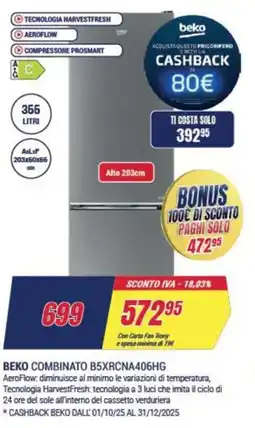 Trony BEKO COMBINATO B5XRCNA406HG offerta