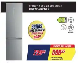 Trony Haier FRIGORIFERO 2D 60 SERIE 3 HDPW3620CNPK offerta