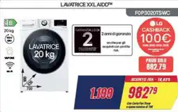 Trony LG LAVATRICE XXL AIDD FOP3020TSWC offerta