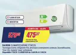 Trony DAIKIN CLIMATIZZATORE FTXC25 offerta