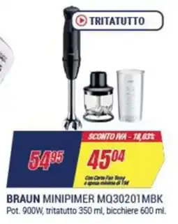Trony BRAUN MINIPIMER MQ30201MBK offerta
