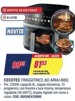 Trony ECOTEC FRIGGITRICE AD ARIA+BBQ offerta