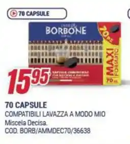 Trony 70 capsule compatibili lavazza a modo mio offerta