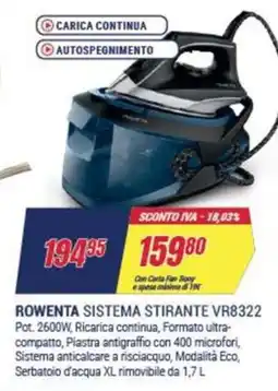 Trony ROWENTA SISTEMA STIRANTE VR8322 offerta
