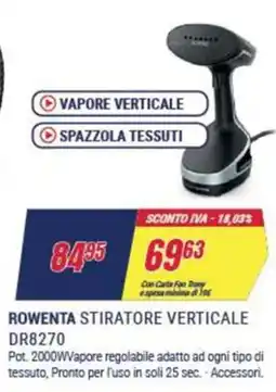 Trony ROWENTA STIRATORE VERTICALE DR8270 offerta