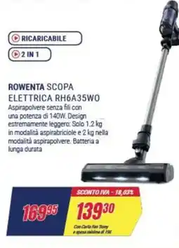 Trony ROWENTA SCOPA ELETTRICA ELETTRICA RH6A35WO Aspirapolvere senza fili con offerta