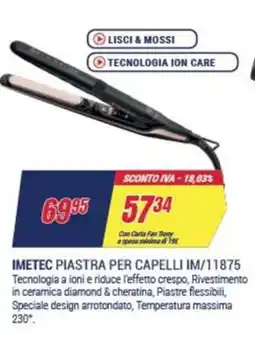 Trony IMETEC PIASTRA PER CAPELLI IM/11875 offerta