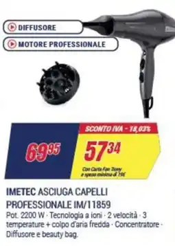 Trony IMETEC ASCIUGA CAPELLI PROFESSIONALE IM/11859 offerta