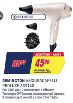 Trony REMINGTON ASCIUGACAPELLI PROLUXE AC9140 offerta