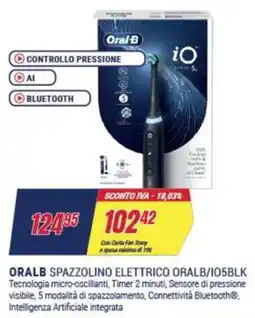 Trony ORALB SPAZZOLINO ELETTRICO ORALB/105BLK offerta